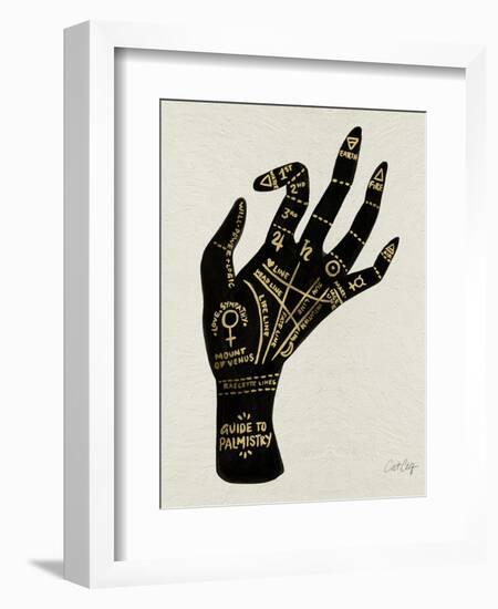 Palmistry Black-Cat Coquillette-Framed Art Print