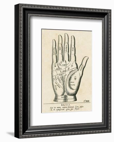 Palmistry: Palm Diagram-null-Framed Giclee Print