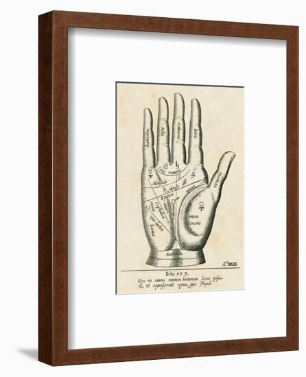 Palmistry: Palm Diagram-null-Framed Giclee Print