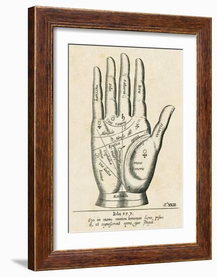 Palmistry: Palm Diagram-null-Framed Giclee Print