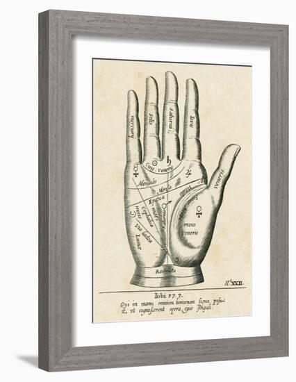 Palmistry: Palm Diagram-null-Framed Giclee Print