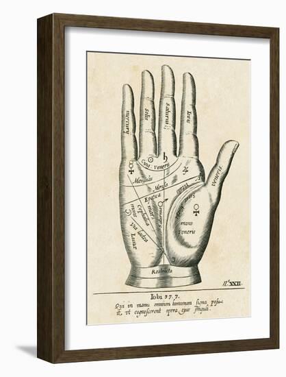 Palmistry: Palm Diagram-null-Framed Giclee Print