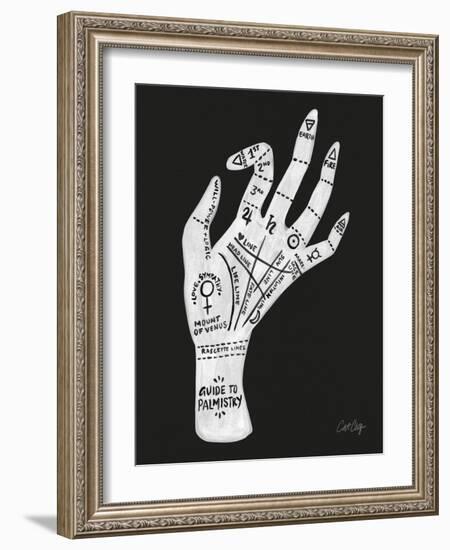 Palmistry White-Cat Coquillette-Framed Art Print