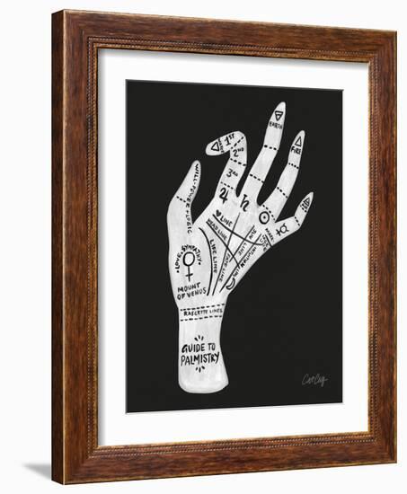 Palmistry White-Cat Coquillette-Framed Art Print