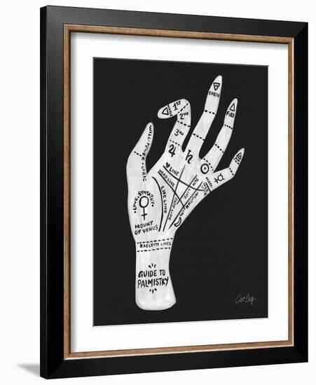 Palmistry White-Cat Coquillette-Framed Art Print