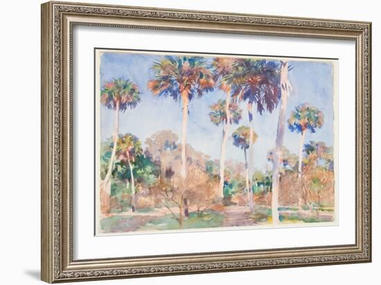 Palms, 1917 (W/C over Graphite on Paper)-John Singer Sargent-Framed Giclee Print