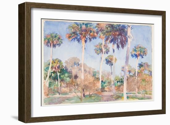 Palms, 1917 (W/C over Graphite on Paper)-John Singer Sargent-Framed Giclee Print