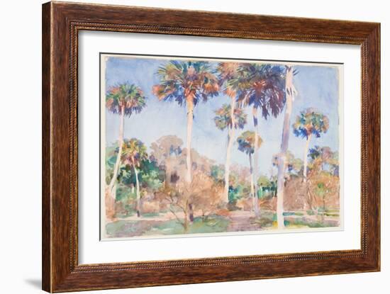 Palms, 1917 (W/C over Graphite on Paper)-John Singer Sargent-Framed Giclee Print