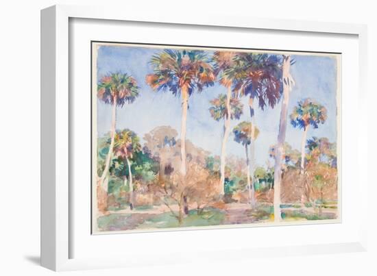 Palms, 1917 (W/C over Graphite on Paper)-John Singer Sargent-Framed Giclee Print