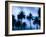 Palms along Ocean Avenue, Santa Monica, Los Angeles, California, USA-Walter Bibikow-Framed Photographic Print