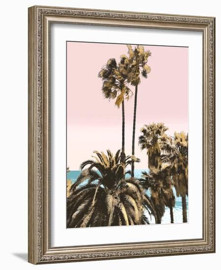 Palms And Beach 3, 2024-David Moore-Framed Art Print