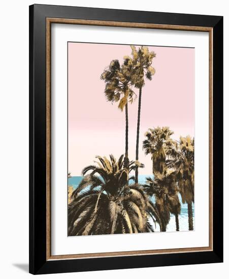 Palms And Beach 3, 2024-David Moore-Framed Art Print