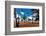 Palms And Lifeguard Hut, Luquillo Beach, Pr-George Oze-Framed Photographic Print