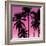 Palms Black on Pink I-Mia Jensen-Framed Art Print