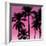 Palms Black on Pink I-Mia Jensen-Framed Art Print