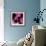 Palms Black on Pink II-Mia Jensen-Framed Art Print displayed on a wall