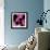 Palms Black on Pink II-Mia Jensen-Framed Art Print displayed on a wall