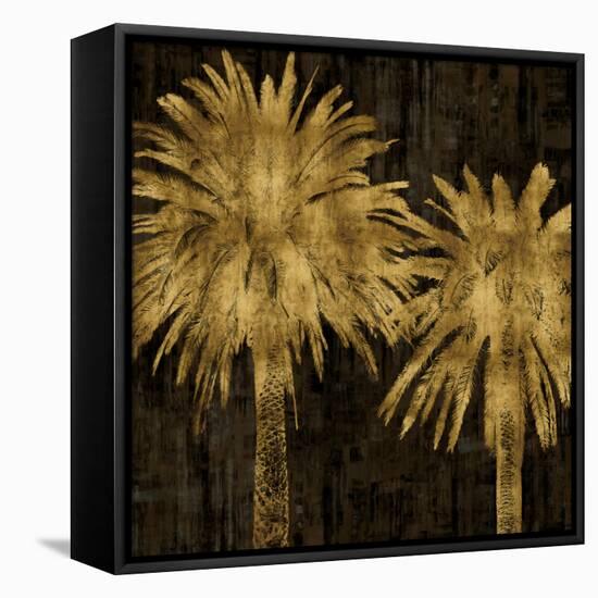 Palms In Gold II-Kate Bennett-Framed Stretched Canvas