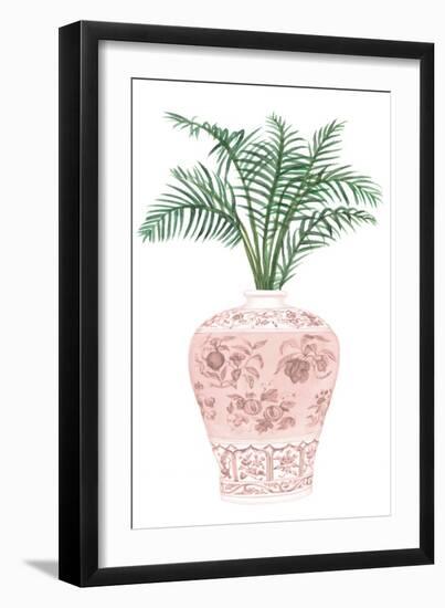 Palms in Pastel Vase II-Melissa Wang-Framed Art Print