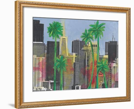 Palms in San Francisco-Jan Weiss-Framed Art Print