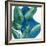 Palms On Blue 1 V2-Anne Bailey-Framed Art Print
