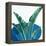 Palms On Blue 2 V2-Anne Bailey-Framed Stretched Canvas