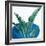 Palms On Blue 2 V2-Anne Bailey-Framed Art Print