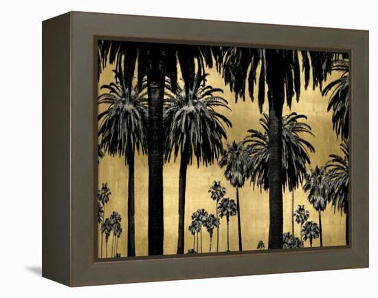 Palms on Gold-Kate Bennett-Framed Stretched Canvas