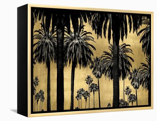 Palms on Gold-Kate Bennett-Framed Stretched Canvas