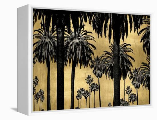 Palms on Gold-Kate Bennett-Framed Stretched Canvas