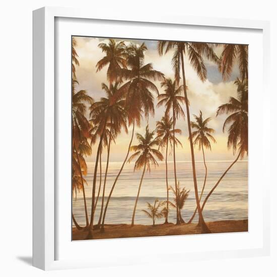 Palms on the Water I-John Seba-Framed Art Print