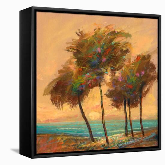 Palms Setting Sun-Michael Tienhaara-Framed Stretched Canvas