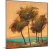 Palms Setting Sun-Michael Tienhaara-Mounted Art Print