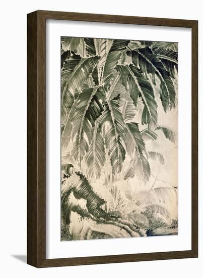 Palms Sumi on Paper-Jakuchu Ito-Framed Giclee Print