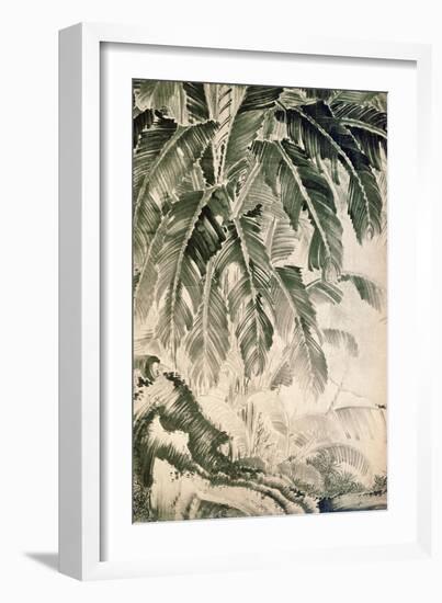 Palms Sumi on Paper-Jakuchu Ito-Framed Giclee Print