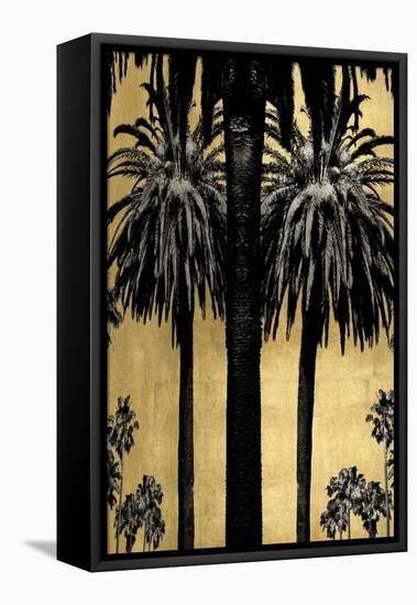 Palms with Gold I-Kate Bennett-Framed Stretched Canvas