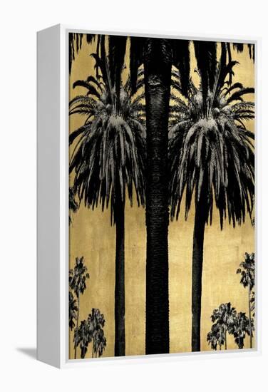 Palms with Gold I-Kate Bennett-Framed Stretched Canvas