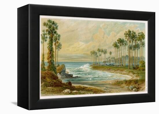 Palmyra Palms Provide Little Shade on a Sri Lanka Beach-Von Konigsbrunn-Framed Premier Image Canvas