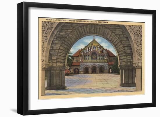 Palo Alto, California - View of the Memorial Church, Stanford U.-Lantern Press-Framed Art Print