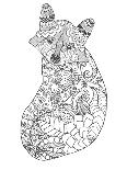 Chameleon in Fantasy Forest. Animals. Hand Drawn Doodle. Ethnic Patterned Illustration. African, In-Palomita-Art Print