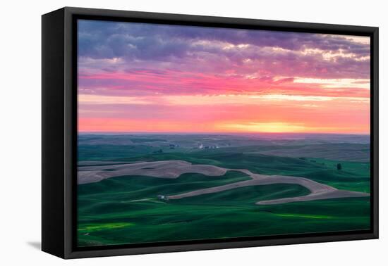 Palouse Sunset-Bruce Getty-Framed Premier Image Canvas