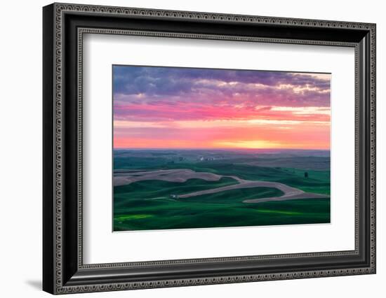 Palouse Sunset-Bruce Getty-Framed Photographic Print