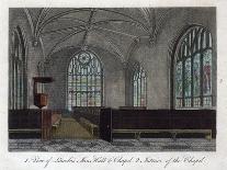 Views of Lincoln's Inn Hall and Chapel, and the Interior of Lincoln's Inn Chapel, London, 1811-Pals-Giclee Print