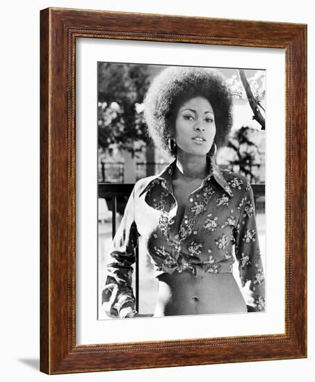 Pam Grier. "Coffy" [1973], Directed by Jack Hill.-null-Framed Photographic Print