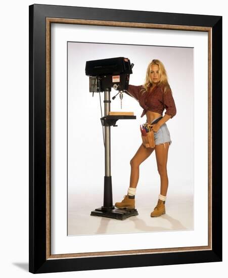 PAMELA ANDERSON. "home improvement" [1991], directed by MATT WILLIAMS.-null-Framed Photographic Print