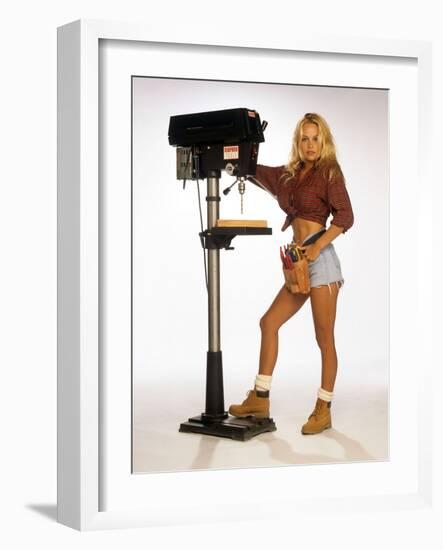 PAMELA ANDERSON. "home improvement" [1991], directed by MATT WILLIAMS.-null-Framed Photographic Print