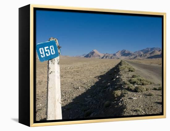 Pamir Highway, the Pamirs, Tajikistan, Central Asia-Michael Runkel-Framed Premier Image Canvas