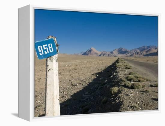 Pamir Highway, the Pamirs, Tajikistan, Central Asia-Michael Runkel-Framed Premier Image Canvas