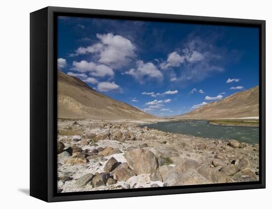 Pamir River, Tajikistan, Central Asia-Michael Runkel-Framed Premier Image Canvas