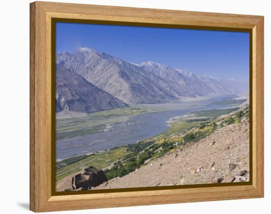 Pamir River, Wakhan Valley, the Pamirs, Tajikistan, Central Asia-Michael Runkel-Framed Premier Image Canvas